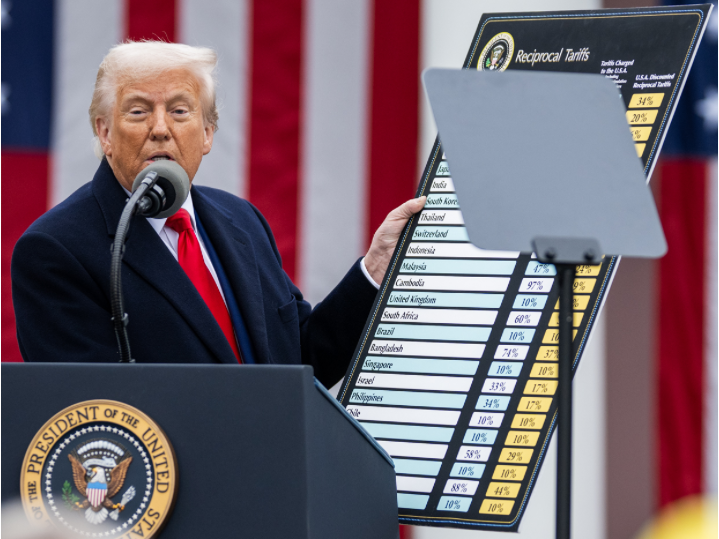 President Trump at a “Make America Wealthy Again” event on April 2, 2025, announcing the Liberation Day tariffs (Photo By: Daniel Torok/The White House).